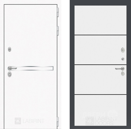 Дверь Лабиринт (LABIRINT) Лайн White 25 Белый софт в Можайске
