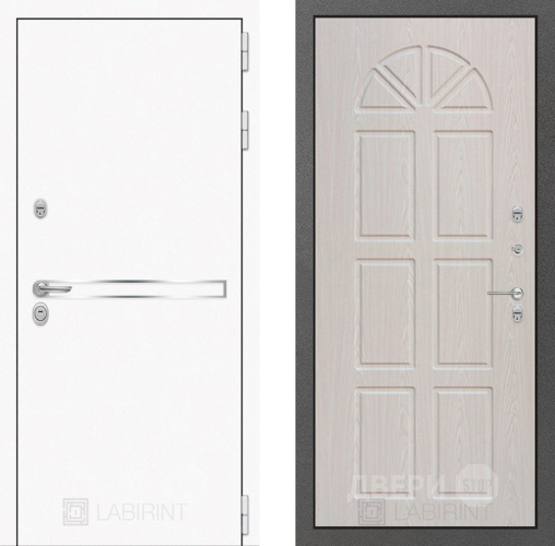 Входная металлическая Дверь Лабиринт (LABIRINT) Лайн White 15 VINORIT Алмон 25 в Можайске