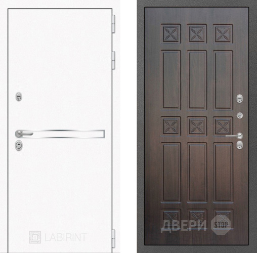 Входная металлическая Дверь Лабиринт (LABIRINT) Лайн White 16 VINORIT Алмон 28 в Можайске
