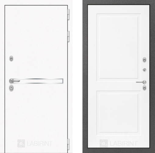 Дверь Лабиринт (LABIRINT) Лайн White 11 Белый софт в Можайске