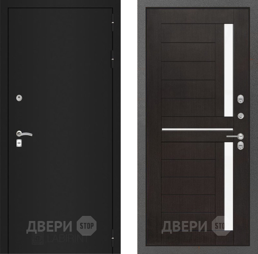 Дверь Лабиринт (LABIRINT) Classic шагрень черная 02 Венге в Можайске