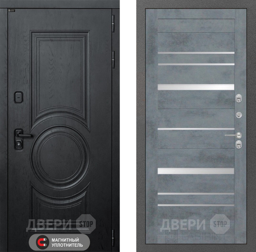 Входная металлическая Дверь Лабиринт (LABIRINT) Гранд 20 Бетон темный в Можайске