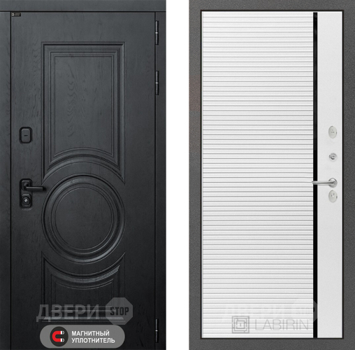 Входная металлическая Дверь Лабиринт (LABIRINT) Гранд 22 Белый софт в Можайске