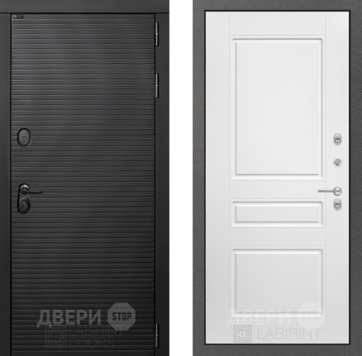 Входная металлическая Дверь Лабиринт (LABIRINT) Вулкано 03 Белый софт в Можайске