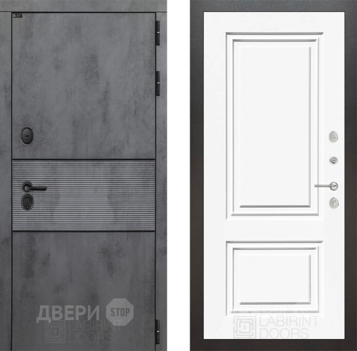 Входная металлическая Дверь Лабиринт (LABIRINT) Инфинити 26 Белый (RAL-9003) в Можайске