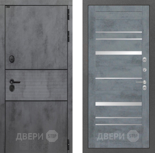 Входная металлическая Дверь Лабиринт (LABIRINT) Инфинити 20 Бетон темный в Можайске