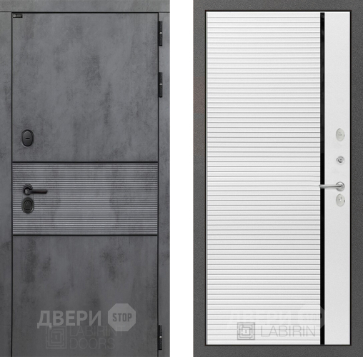 Входная металлическая Дверь Лабиринт (LABIRINT) Инфинити 22 Белый софт в Можайске