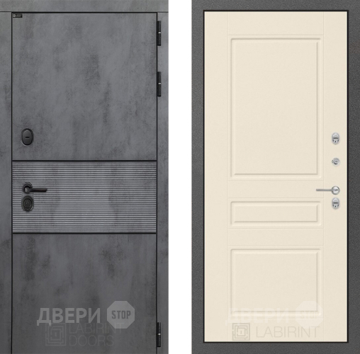 Входная металлическая Дверь Лабиринт (LABIRINT) Инфинити 03 Крем софт в Можайске