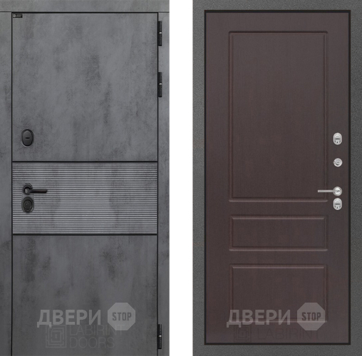 Входная металлическая Дверь Лабиринт (LABIRINT) Инфинити 03 Орех премиум в Можайске