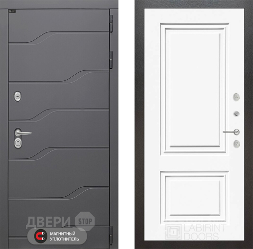 Дверь Лабиринт (LABIRINT) Ривер 26 Белый (RAL-9003) в Можайске
