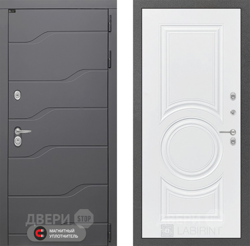 Входная металлическая Дверь Лабиринт (LABIRINT) Ривер 23 Белый софт в Можайске