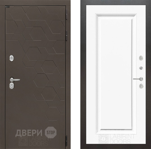 Дверь Лабиринт (LABIRINT) Смоки 27 Белый (RAL-9003) в Можайске