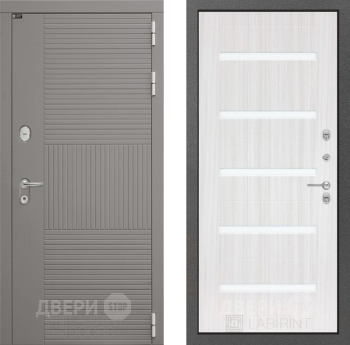 Входная металлическая Дверь Лабиринт (LABIRINT) Формо 01 Сандал белый в Можайске