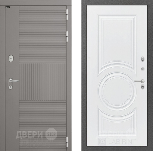 Входная металлическая Дверь Лабиринт (LABIRINT) Формо 23 Белый софт в Можайске