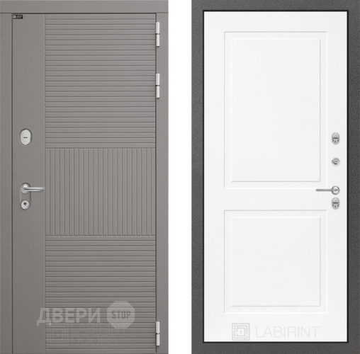 Входная металлическая Дверь Лабиринт (LABIRINT) Формо 11 Белый софт в Можайске