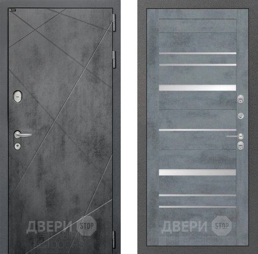 Входная металлическая Дверь Лабиринт (LABIRINT) Лофт 20 Бетон темный в Можайске