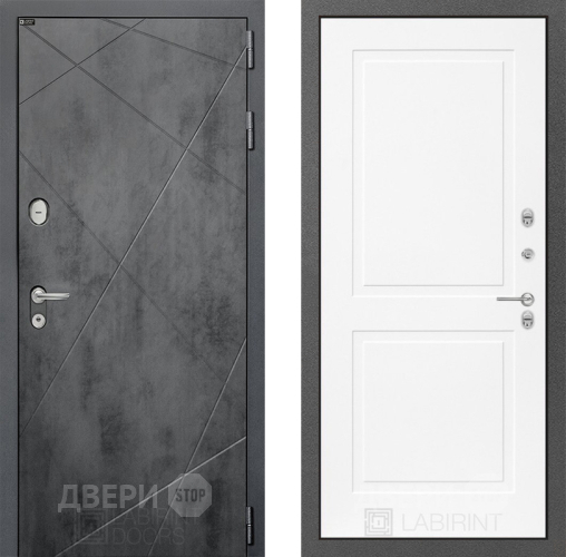 Дверь Лабиринт (LABIRINT) Лофт 11 Белый софт в Можайске