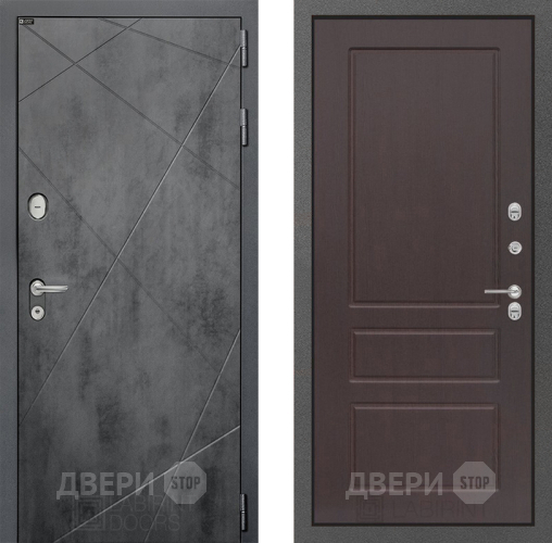 Входная металлическая Дверь Лабиринт (LABIRINT) Лофт 03 Орех премиум в Можайске