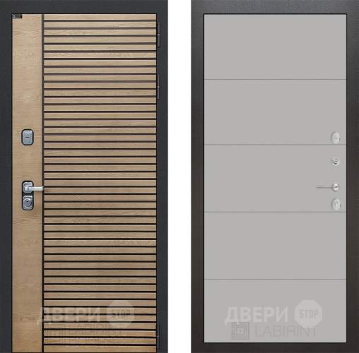 Входная металлическая Дверь Лабиринт (LABIRINT) Ritm 13 Грей софт в Можайске