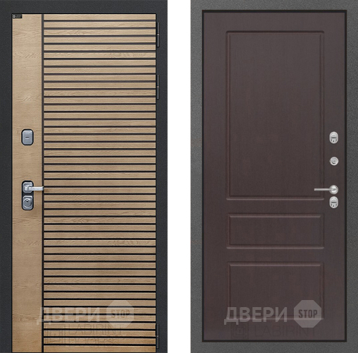 Входная металлическая Дверь Лабиринт (LABIRINT) Ritm 03 Орех премиум в Можайске