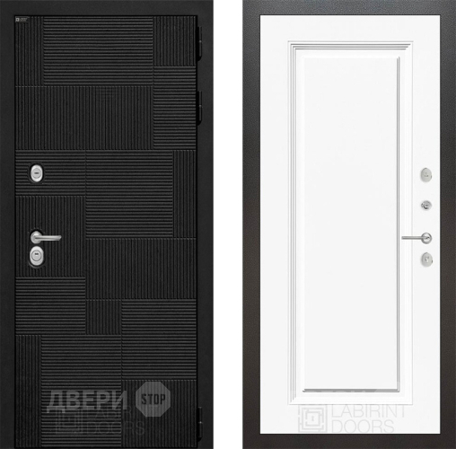 Входная металлическая Дверь Лабиринт (LABIRINT) Pazl 27 Белый (RAL-9003) в Можайске