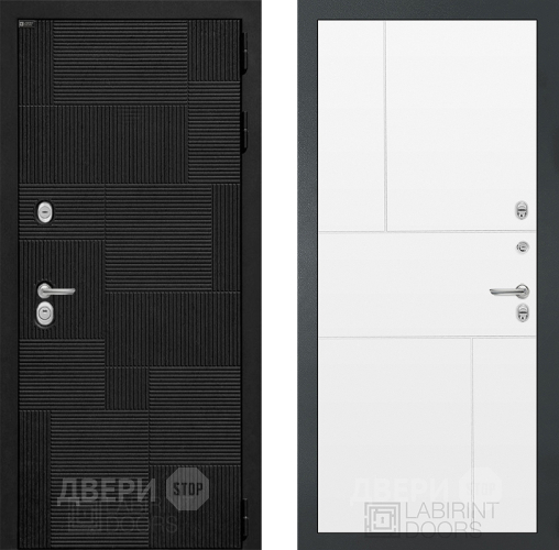 Входная металлическая Дверь Лабиринт (LABIRINT) Pazl 21 Белый софт в Можайске