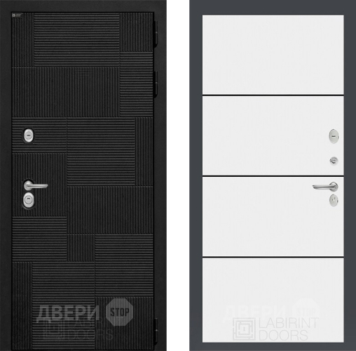Входная металлическая Дверь Лабиринт (LABIRINT) Pazl 25 Белый софт в Можайске
