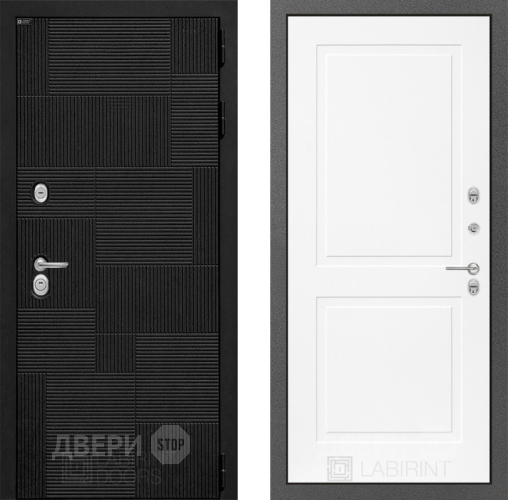 Входная металлическая Дверь Лабиринт (LABIRINT) Pazl 11 Белый софт в Можайске