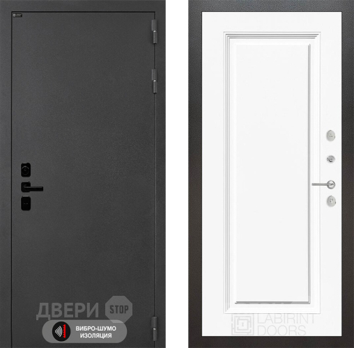 Дверь Лабиринт (LABIRINT) Acustic 27 Белый (RAL-9003) в Можайске
