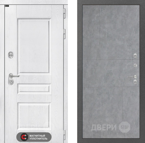 Входная металлическая Дверь Лабиринт (LABIRINT) Versal 21 Бетон светлый в Можайске
