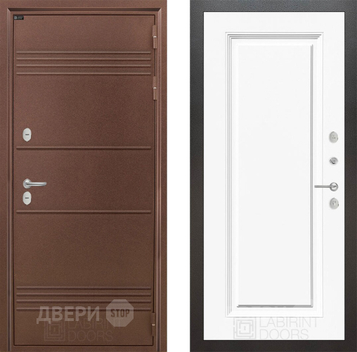Дверь Лабиринт (LABIRINT) Термо Лайт 27 Белый (RAL-9003) в Можайске