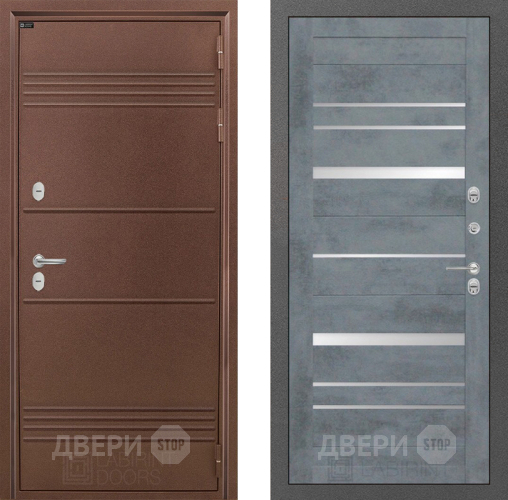 Входная металлическая Дверь Лабиринт (LABIRINT) Термо Лайт 20 Бетон темный в Можайске