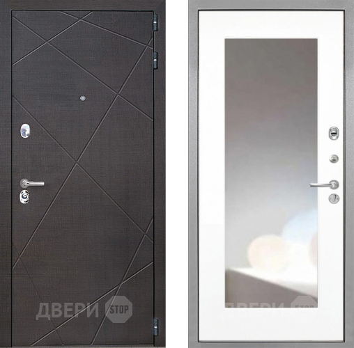 Дверь Интекрон (INTECRON) Сенатор Лучи ФЛЗ-120-М Зеркало Белый матовый в Можайске