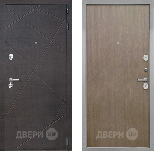 Входная металлическая Дверь Интекрон (INTECRON) Сенатор Лучи Гладкая шпон Венге коричневый в Можайске