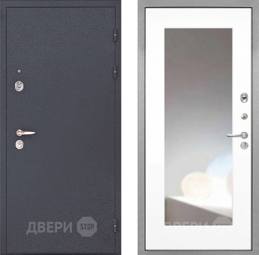 Дверь Интекрон (INTECRON) Колизей ФЛЗ-120-М Зеркало Белый матовый в Можайске