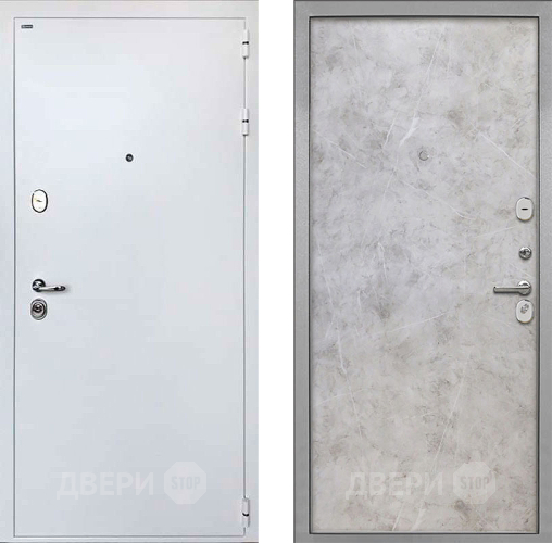 Входная металлическая Дверь Интекрон (INTECRON) Колизей White Гладкая Мрамор светлый в Можайске