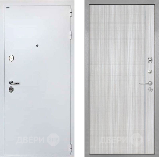 Входная металлическая Дверь Интекрон (INTECRON) Колизей White В-07 с молдингом Сандал белый в Можайске