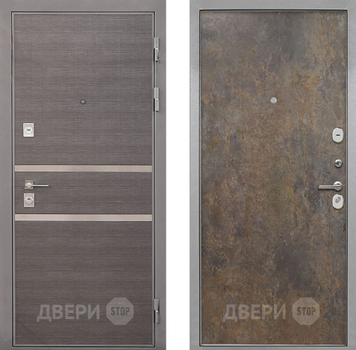 Входная металлическая Дверь Интекрон (INTECRON) Неаполь Гладкая Гранж в Можайске