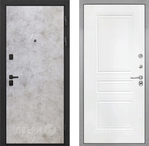 Дверь Интекрон (INTECRON) Профит Black Мрамор Светлый ФЛ-243 Белый матовый в Можайске