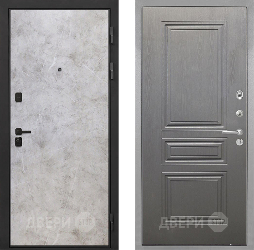 Входная металлическая Дверь Интекрон (INTECRON) Профит Black Мрамор Светлый ФЛ-243 Графит вуд дуб в Можайске