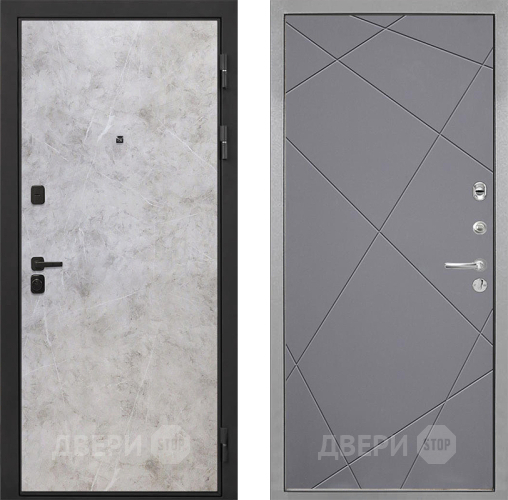 Входная металлическая Дверь Интекрон (INTECRON) Профит Black Мрамор Светлый Лучи-М Графит софт в Можайске