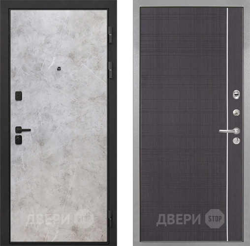 Входная металлическая Дверь Интекрон (INTECRON) Профит Black Мрамор Светлый В-07 с молдингом Венге в Можайске