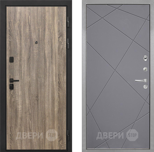 Входная металлическая Дверь Интекрон (INTECRON) Профит Black Дуб Турин Лучи-М Графит софт в Можайске