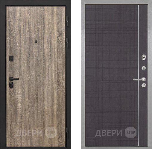 Входная металлическая Дверь Интекрон (INTECRON) Профит Black Дуб Турин В-07 с молдингом Венге в Можайске