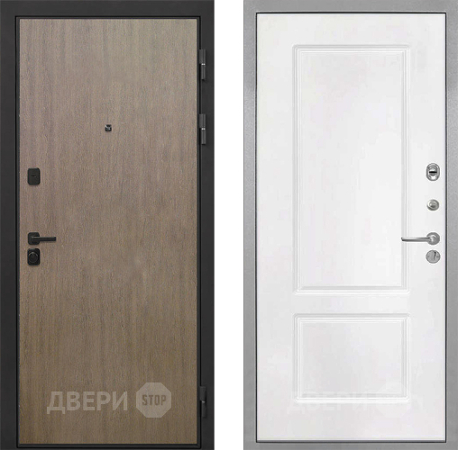 Входная металлическая Дверь Интекрон (INTECRON) Профит Black Венге Коричневый КВ-2 Белый матовый в Можайске