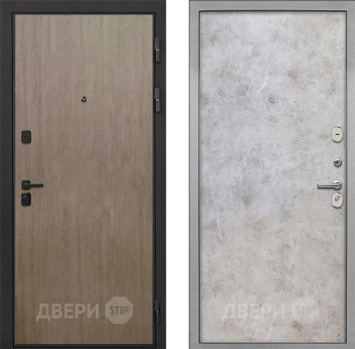 Входная металлическая Дверь Интекрон (INTECRON) Профит Black Венге Коричневый Гладкая Мрамор светлый в Можайске