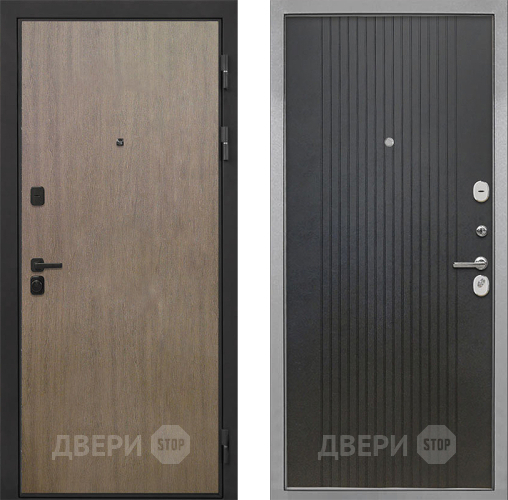 Входная металлическая Дверь Интекрон (INTECRON) Профит Black Венге Коричневый ФЛ-295 Лофт черный в Можайске