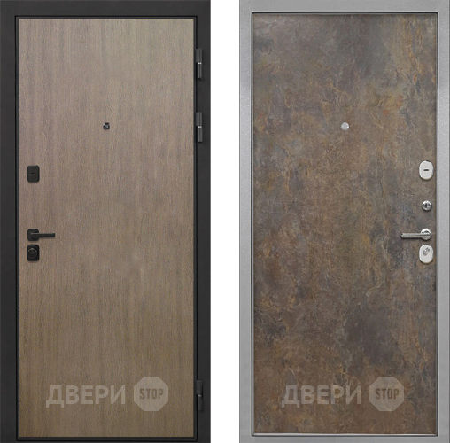 Входная металлическая Дверь Интекрон (INTECRON) Профит Black Венге Коричневый Гладкая Гранж в Можайске