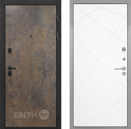 Входная металлическая Дверь Интекрон (INTECRON) Профит Black Гранж Лучи-М Софт милк в Можайске