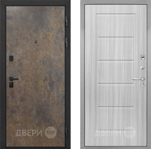 Входная металлическая Дверь Интекрон (INTECRON) Профит Black Гранж ФЛ-39 Сандал белый в Можайске